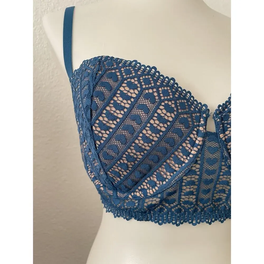 Adore Me Nymphadora Lingerie Contour Heart Underwire Balconette Bra